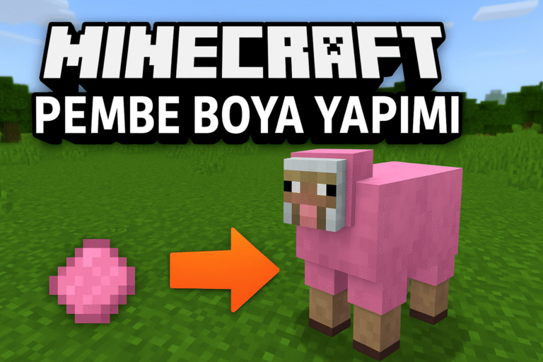 Minecraft Pembe Boya Yapımı